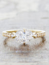 caption:Shown with 1.20ct oval diamond in 14k yellow gold