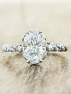 caption:Shown with 1.50ct oval diamond in platinum 